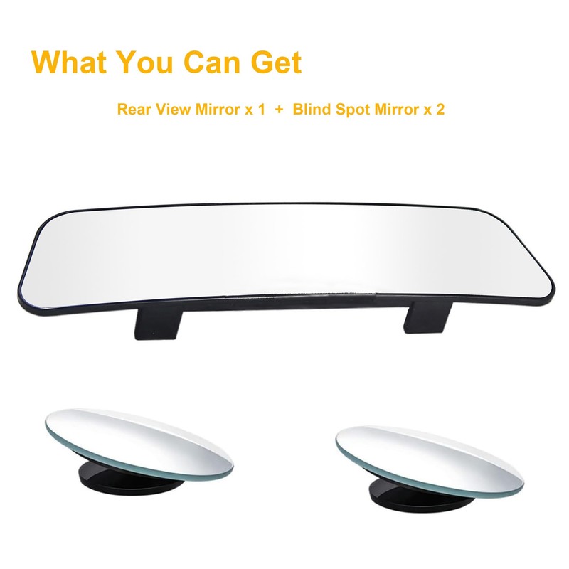 Rear View Mirror, Panoramic Rearview Mirror, Car Interior Clip-On Wide