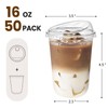 50 Pack 16 Oz Round Bottom Clear Plastic Cups with