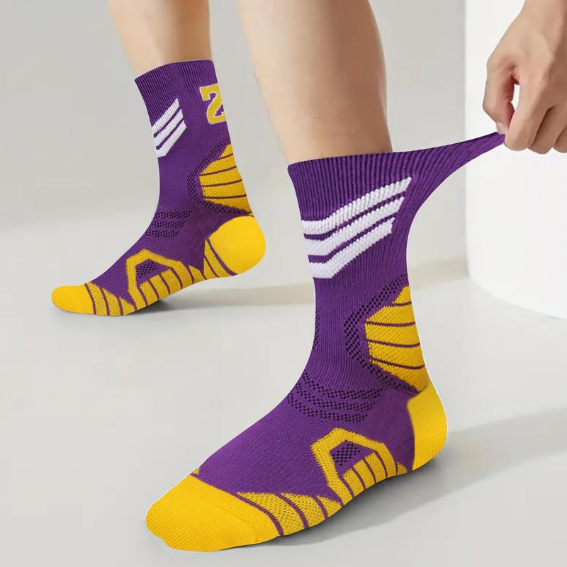 LSUDFHE Basketball Socks 1 Pairs,Compression Socks, Athletic Socks, Sport Socks