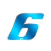Quattroerre Racing Number 6 Anodized Medium, Blue
