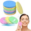 10 Pieces Face Wash Sponge, Natural Cellulose Face Cleansing Sponge