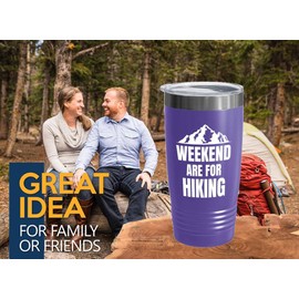 Flairy Land Hiking Purpple Edition Tumbler 20oz - Weekend Are For Hiking - Hiking Buddy Gift Hobby Outdoor Man Nature Travel Adventure Camping Backpacker