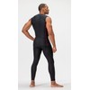 DEVOPS 3 Pack Men's Athletic Compression Shirts Sleeveless (2X-Large, Black/Black/Black)
