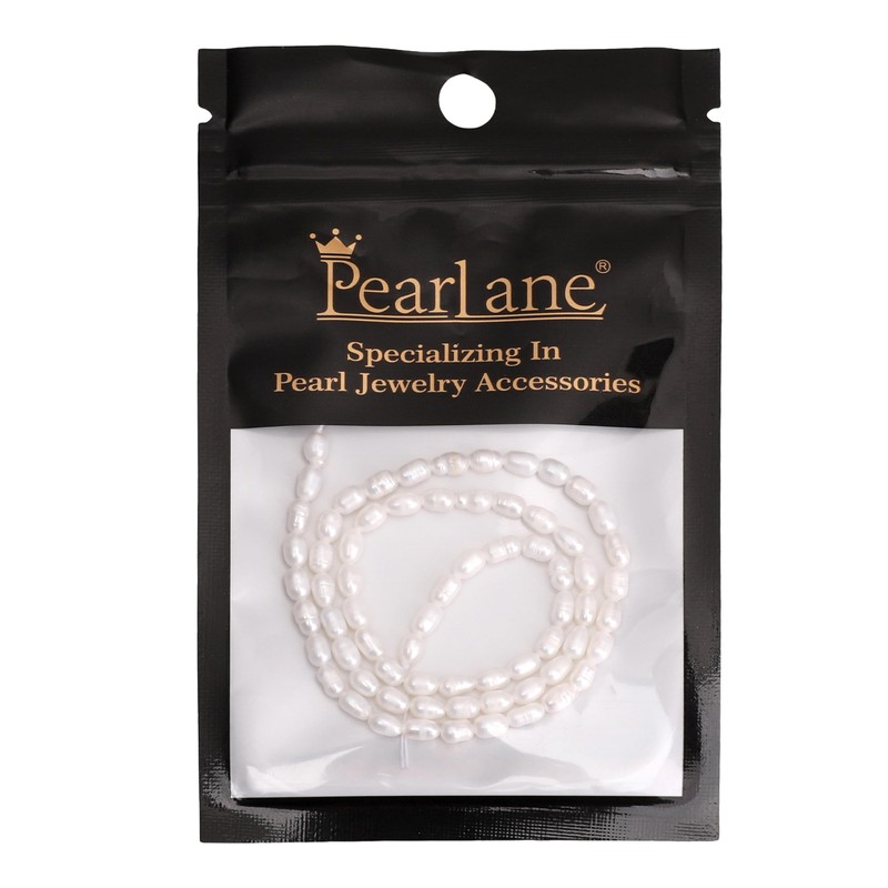 Natural Rice Freshwater Pearl Beads 2-3mm White Loose Pearls, 0.5mm