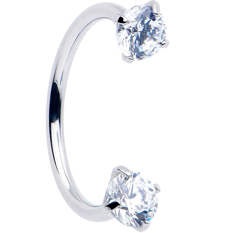 BODY CANDY BODY JEWELRY Double Gem Titanium Horseshoe Nose Ring