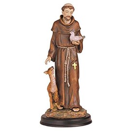 StealStreet SS-G-212.05 Saint Francis Holy Figurine Religious Decoration Statue Decor, 12"