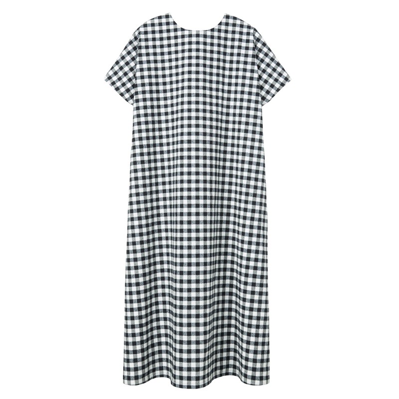 Sun Planning 7007 Patterned Loose Wide Dress
