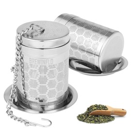 Brewinflo Tea Infuser 2PCS - Large Tea Infuser for Loose Leaf Tea – Extra Fine Mesh 304 Stainless Steel Tea Diffuser for Loose Tea & Spices - Ideal for Black Tea, Rooibos, and More