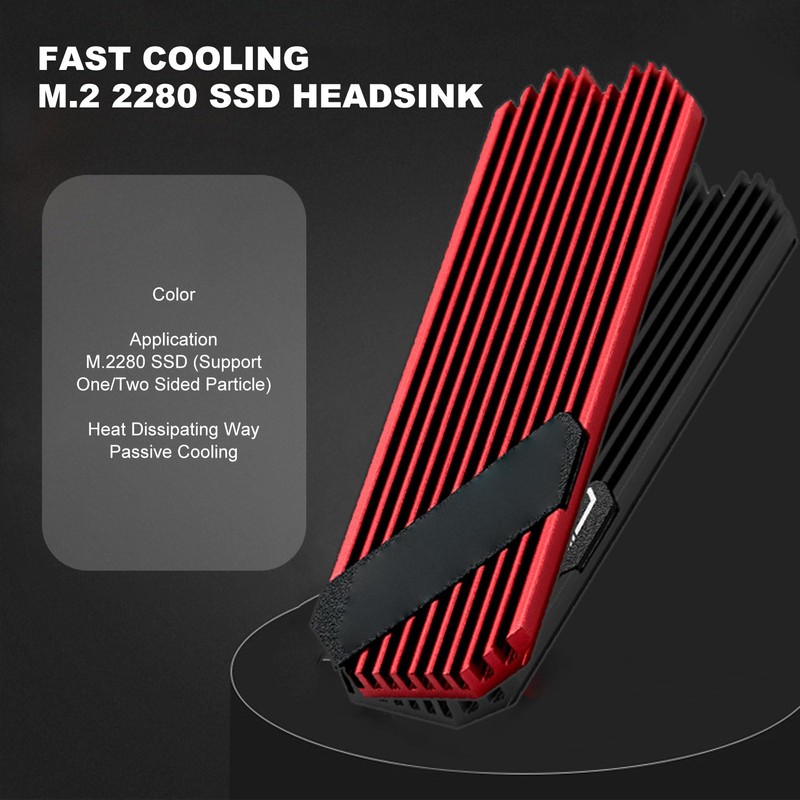 M.2 2280 SSD heatsink, M.2 PCIE NVMe SSD Heat Sink,