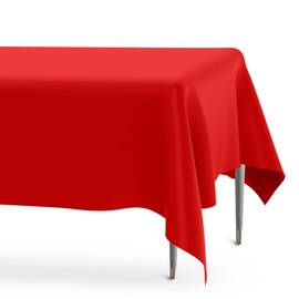 Red Table Cloth Party,Outdoor Table Cloth,Birthday Table Cloth,Table Cloth Wipe Clean,Plastic Table Cloths Waterproof,Table Cloth Disposable,Rectangular Tablecloths,Thickened 274cm X 137cm 2 Pieces