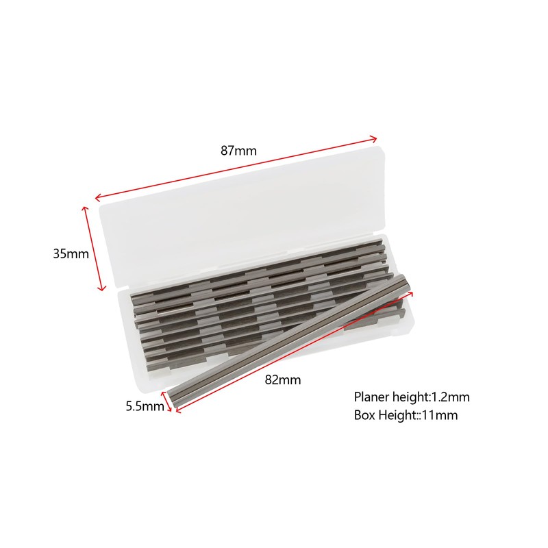 Create idea 10PCS 82mm Planer Blades with Dual Cutting Edges