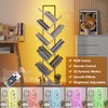 Qupui Tree Book Shelf with LED Lights, 9 Tier Floor