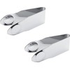 3Pcs Silver Stainless Steel Strawberry Huller Fruit Stem Remover Home