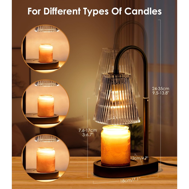 Candle Warmer Lamp - Electric Candle Lamps Warmer with Dimmer