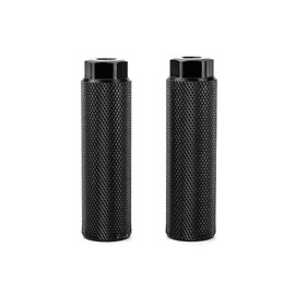 QWORK® Bicycle Pegs, BMX Pegs, Aluminium Alloy Bicycle Foot Pegs, for BMX, Mountain Bike, Road Bike, Stunt Pegs, 100kg Load Capacity (Black)