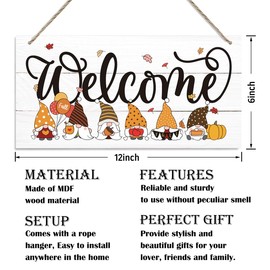 Autumn Decor Sign, Fall Porch Welcome Decoration, Decorative Wooden Hanging Signs, Farmhouse Home Wall Decor, Autumn Wall Art, Fall Harvest Party Decorations