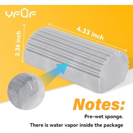 8-Pack Damp Clean Duster Sponge, Magic Sponge Eraser Baseboard Cleaner Tool, Dusters for Cleaning Blinds, Glass, Vents, Railings, Mirrors,Window Track Grooves and Faucets