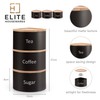 EHC Tea Coffee Sugar Canister Set, Set of 3 Stackable