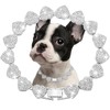 Silver Dog Chain Collar Heart Necklace Diamond Cuban Link Dog