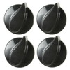 Belling Oven Cooker Hob Gas Flame Control Knobs (Black, Pack of 4)