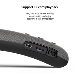 Factory Original Neckband Speaker EBS-911 Bluetooth 5.4 Hands Free Speaker Wearable Music Device for Gaming Housing Fashioncolor: Dark Gray, cabinet material: Plastic