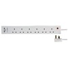 Extension 6 Gang 2 USB, White 1M, Power Outlet Strips