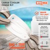 NeverBreak Parts -3 Pack White Igloo Cooler Hinges Replacement with
