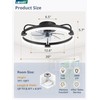 LEDIARY Ceiling Fans with Lights and Remote, 20'' Low Profile