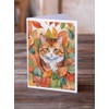 Caroline's Treasures Foldex Exotic Fold Cat in Fall Leaves Greeting