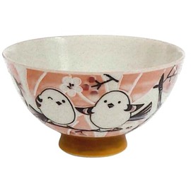 Tanaka Chopsticks Shop No. 511887 Shimaenaga Medium Mino Ware Pink Diameter 4.5 x 2.4 inches (114 x 62 mm)