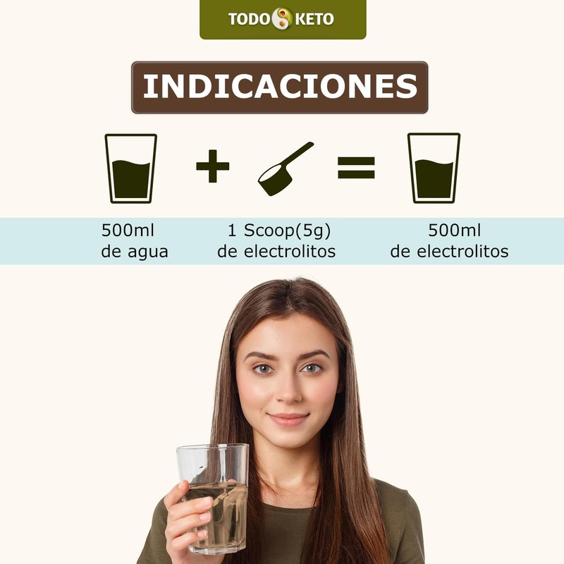 TODO KETO Electrolito Polvo Sin Azúcar (150g) - Paquete de