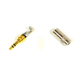NEUTRIK NYS231G 3.5 φ Stereo Mini Plug, Gold Plated Terminals (Silver Nickel Body Adaptable Cable Up to 4 mm))