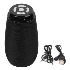Bluetooth Speaker Support Memory Card U Disk Subwoofer Radio Wireless Speaker with Colorful Light Black