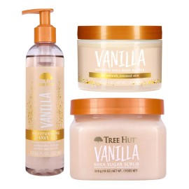 Pack Tree Hut Vainilla-exfoliante,aceite De Afeitar,whipped Vainilla