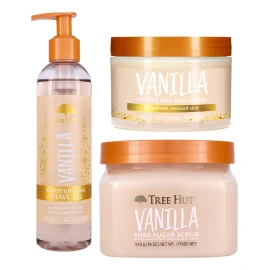 Pack Tree Hut Vainilla-exfoliante,aceite De Afeitar,whipped Vainilla