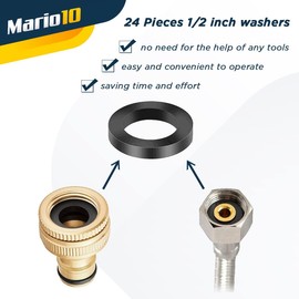 Mario10 72 PCS Different Size Rubber O Rings Set Rubber Ring Kitchen Tap Washers for Mixer Taps O Rings Rubber Assorted Shower Hose Washer Rubber Seal Plumbing