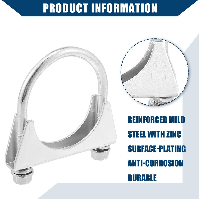 Hihaha Round U Bolt Muffler Exhaust Clamps for Car /