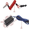 CAVLA Trailer Breakaway Switch, 4ft Breakaway Coiled Cable with Electric