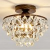 YYJLX Crystal Chandelier,Modern Semi Flush Mount Small Ceiling Light Oil