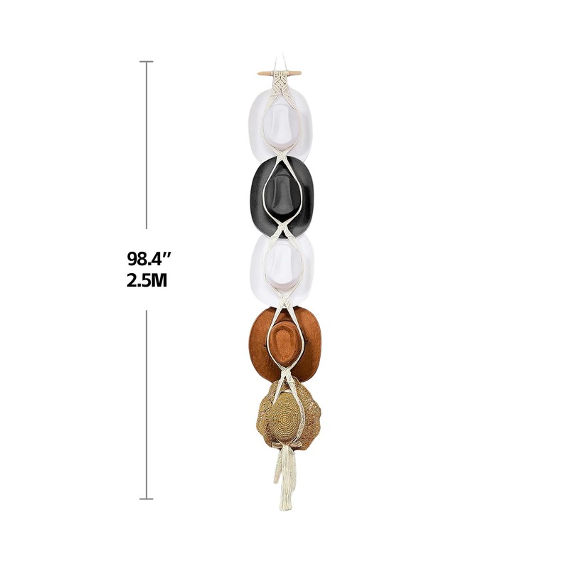 Tassels Hat Hangers Hat Rack for Wall Cowboy Hat Hanging