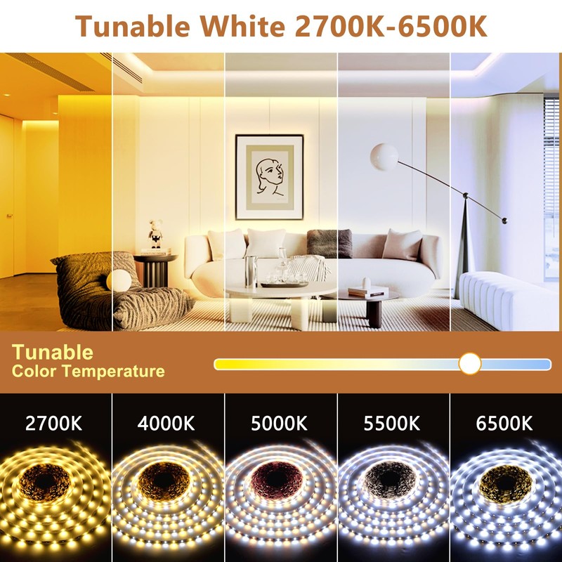 LED Strip 30 m, Warm White 2700 K - 6500