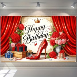 BlissYard Happy Birthday Background Banner Decoration 71 * 43 Inch Happy Birthday Background Photo Background Female Celebration Birthday Party Birthday Decorations For Women.