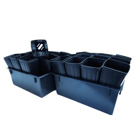 Stuewe & Sons – Mini Treepot Growing Kit - TP49 – 4” x 9.5” Pots with 6” Deep Holding Trays – 2 Pack