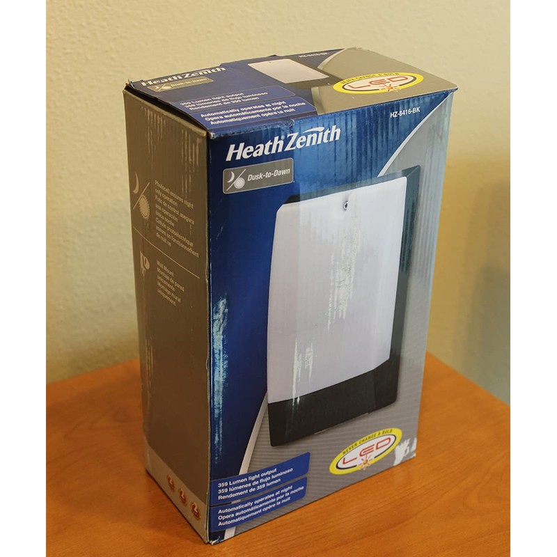 Heath/Zenith HZ-8416-BK-A Dust to Dawn LED Security Lighting, Black