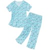 American Trends Pajama Sets for Women Cotton Sleepwear Short Sleeve