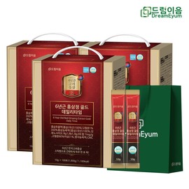 Dream Eum 6-year-old red ginseng extract gold stick daily time 10g x 100 sachets, 3 boxes / 드림이음 6년근 홍삼정 골드 스틱 데일리타임 10g x 100포 3박스
