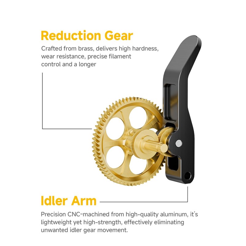 Upgraded Extruder Gear Assembly Replacement Kit Compatible with Bambu Lab