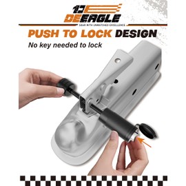 DEEAGLE Trailer Coupler Lock, Include Universal Trailer Ball Lock, 1/4”Dia 3-1/2” Span Hitch Pin Lock