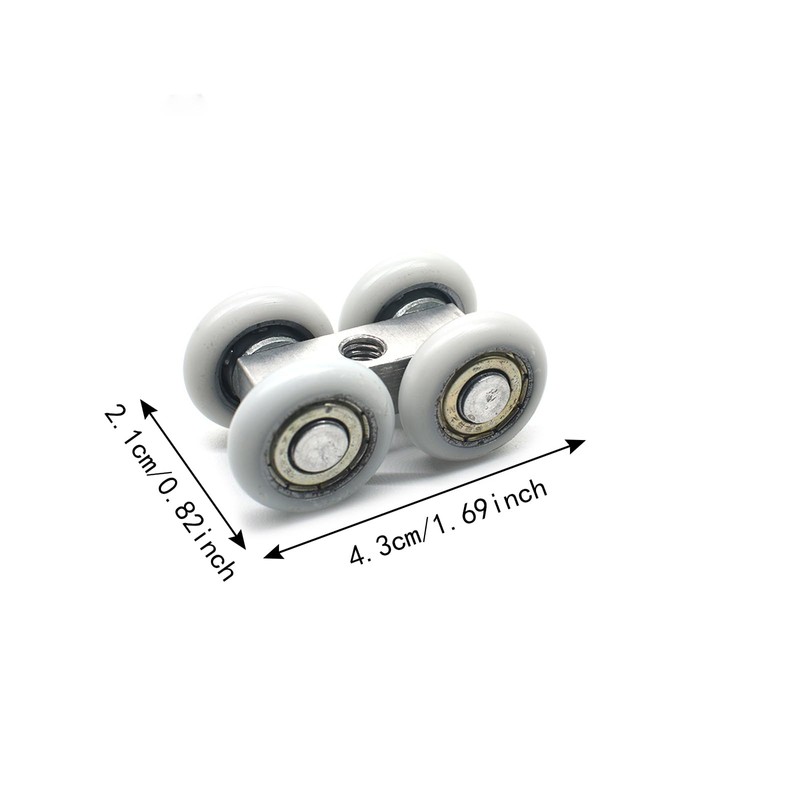 Pack of 5 sliding door castors, sliding door fittings, sliding
