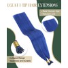 Ugeat 22 Inch Blue Itip Hair Extensions Real Human Hair